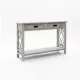 Whitewashed Wood 2-Drawer 1-Shelf Console and Entry Table Whitewashed Wood 2-Drawer 1-Shelf Console and Entry Table