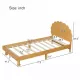 Kids Cookie-Shaped Bed Frame for Boys & Girls,Twin Size Platform Bed, Walnut Kids Cookie-Shaped Bed Frame for Boys & Girls,Twin Size Platform Bed, Walnut