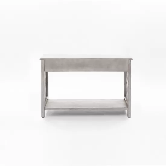 Whitewashed Wood 2-Drawer 1-Shelf Console and Entry Table Whitewashed Wood 2-Drawer 1-Shelf Console and Entry Table