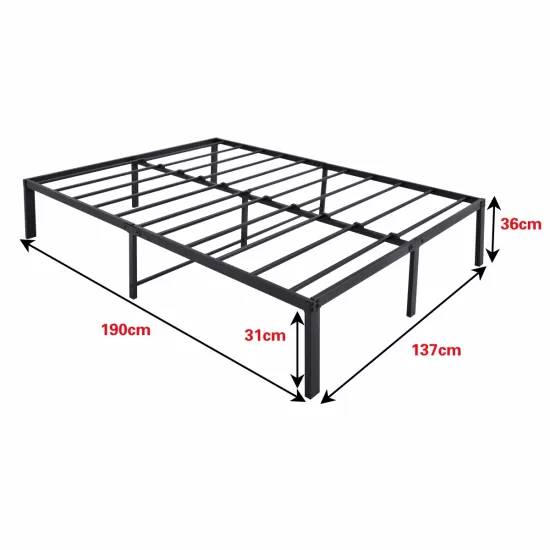 Metal Bed Frame, Simple and Atmospheric Metal Platform Bed Frame, Storage Space Under The Bed Heavy Duty Frame Bed, Sturdy Full Size Bed Frame, Suitable for Bedroom Metal Bed Frame, Simple and Atmospheric Metal Platform Bed Frame, Storage Space Under The Bed Heavy Duty Frame Bed, Sturdy Full Size Bed Frame, Suitable for Bedroom