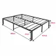 Metal Bed Frame, Simple and Atmospheric Metal Platform Bed Frame, Storage Space Under The Bed Heavy Duty Frame Bed, Sturdy Full Size Bed Frame, Suitable for Bedroom Metal Bed Frame, Simple and Atmospheric Metal Platform Bed Frame, Storage Space Under The Bed Heavy Duty Frame Bed, Sturdy Full Size Bed Frame, Suitable for Bedroom