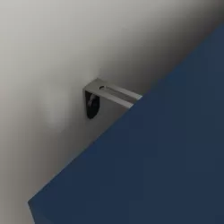 Tall Storage Show Cabinet with 2 Glass Display Door & 2 Doors, Tall Kitchen Pantry Cabinet with Gold Handles, Modern Cabinet Freestanding for Bathroom, Dining Living Room, Blue