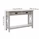 Whitewashed Wood 2-Drawer 1-Shelf Console and Entry Table Whitewashed Wood 2-Drawer 1-Shelf Console and Entry Table