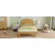 Kids Cookie-Shaped Bed Frame for Boys & Girls,Twin Size Platform Bed, Walnut Kids Cookie-Shaped Bed Frame for Boys & Girls,Twin Size Platform Bed, Walnut
