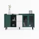 Modern Kitchen Pantry Storage Cabinet , 55 Inch Coffee Bar Storage Cabinet with 2 Drawers, 2 Open Storage Compartment & 2 Glass Doors, Wood Buffet Table for Kitchen, Living Room, Green Modern Kitchen Pantry Storage Cabinet , 55 Inch Coffee Bar Storage Cabinet with 2 Drawers, 2 Open Storage Compartment & 2 Glass Doors, Wood Buffet Table for Kitchen, Living Room, Green