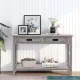 Whitewashed Wood 2-Drawer 1-Shelf Console and Entry Table Whitewashed Wood 2-Drawer 1-Shelf Console and Entry Table