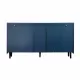 Modern Kitchen Pantry Storage Cabinet , 55 Inch Coffee Bar Storage Cabinet with 2 Drawers, 2 Open Storage Compartment & 2 Glass Doors, Wood Buffet Table for Kitchen, Living Room, Blue Modern Kitchen Pantry Storage Cabinet , 55 Inch Coffee Bar Storage Cabinet with 2 Drawers, 2 Open Storage Compartment & 2 Glass Doors, Wood Buffet Table for Kitchen, Living Room, Blue