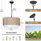 Farmhouse Chandeliers for Dining Room,5-Light Rattan Boho Chandelier Light Fixture with Fabric Shade,Hand Woven Large Rattan Dining Room Light Fixture for Kitchen Bedroom Island Hallway Farmhouse Chandeliers for Dining Room,5-Light Rattan Boho Chandelier Light Fixture with Fabric Shade,Hand Woven Large Rattan Dining Room Light Fixture for Kitchen Bedroom Island Hallway