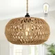 Farmhouse LED Rattan Pendant Lights, Boho Chandelier Light Fixture, Rustic Wicker Hand Woven Rope Cage Basket Pendant Hanging for Dining Room Living Room Kitchen Bedroom Nursery Foyer Hallway Entryway Farmhouse LED Rattan Pendant Lights, Boho Chandelier Light Fixture, Rustic Wicker Hand Woven Rope Cage Basket Pendant Hanging for Dining Room Living Room Kitchen Bedroom Nursery Foyer Hallway Entryway