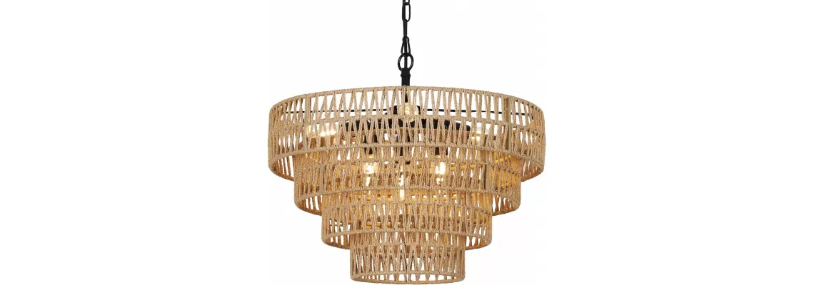 Enhance Your Space with the 20-Inch Boho Rattan Chandelier: A Stylish 6-Light Dining Room
Enhance Your Space with the 20-Inch Boho Rattan Chandelier: A Stylish 6-Light Dining Room