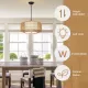 Farmhouse Chandelier Light Fixture,4-Light Rattan Boho Chandeliers for Dining Room with Fabric Shade,Hand Woven Large Rattan Dining Room Light Fixture for Kitchen Bedroom Island Hallway Farmhouse Chandelier Light Fixture,4-Light Rattan Boho Chandeliers for Dining Room with Fabric Shade,Hand Woven Large Rattan Dining Room Light Fixture for Kitchen Bedroom Island Hallway