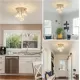 Modern Semi Flush Mount Ceiling Light,3-Light Crystal Close to Ceiling Light Fixtures,Golden Kitchen Light Fixtures with Clear Crystal Shade,Hallway Light Fixtures for Hallway Bedroom Bathroom Modern Semi Flush Mount Ceiling Light,3-Light Crystal Close to Ceiling Light Fixtures,Golden Kitchen Light Fixtures with Clear Crystal Shade,Hallway Light Fixtures for Hallway Bedroom Bathroom