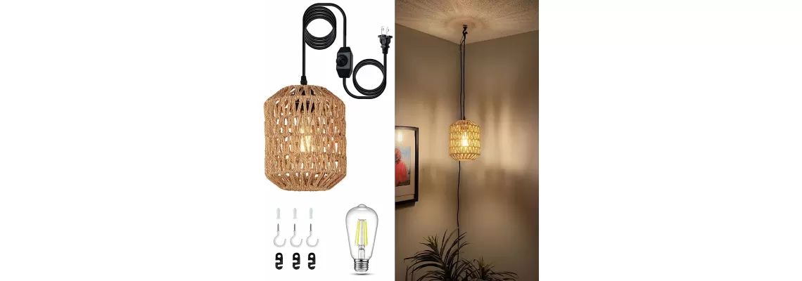 Enhance Your Space with a Stylish Plug-in Pendant Light Featuring LED Bulb and 16ft Dimmable Cord
Enhance Your Space with a Stylish Plug-in Pendant Light Featuring LED Bulb and 16ft Dimmable Cord