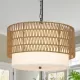 Farmhouse Chandeliers for Dining Room,5-Light Rattan Boho Chandelier Light Fixture with Fabric Shade,Hand Woven Large Rattan Dining Room Light Fixture for Kitchen Bedroom Island Hallway Farmhouse Chandeliers for Dining Room,5-Light Rattan Boho Chandelier Light Fixture with Fabric Shade,Hand Woven Large Rattan Dining Room Light Fixture for Kitchen Bedroom Island Hallway