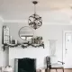 Farmhouse Chandelier Light Fixtures?4-Light Dining Room Light Fixtures Height Adjustable?Rustic Wood Light Fixtures Ceiling Hanging for Kitchen, Living Room, Hallway, Bedroom, Foyer Entryway