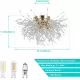 Flush Mount Ceiling Lights, Modern Gold Crystal Sputnik Firework Close to Ceiling Lamp LED Ceiling Lighting Fixtures for Bedroom Kitchen Island Hallway Entryway Porch Gazebo Flush Mount Ceiling Lights, Modern Gold Crystal Sputnik Firework Close to Ceiling Lamp LED Ceiling Lighting Fixtures for Bedroom Kitchen Island Hallway Entryway Porch Gazebo