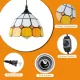 Tiffany Hanging Pendant Light - Dimmable Mini Plug in Light Fixture, Perfect Vintage Swag Ceiling Lamp for Dining Room, Bedroom or Porch,16.4 Ft Hanging Cord, 7.9 Inch Width Tiffany Hanging Pendant Light - Dimmable Mini Plug in Light Fixture, Perfect Vintage Swag Ceiling Lamp for Dining Room, Bedroom or Porch,16.4 Ft Hanging Cord, 7.9 Inch Width