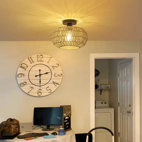 Rattan Light Fixtures Ceiling Mount,Boho Ceiling Light Fixture with Dimmable LED Bulb?Mini Hand Woven Rattan Chandelier Light Fixtures Ceiling for Bedroom Kitchen Entryway Living Room Hallway Rattan Light Fixtures Ceiling Mount,Boho Ceiling Light Fixture with Dimmable LED Bulb?Mini Hand Woven Rattan Chandelier Light Fixtures Ceiling for Bedroom Kitchen Entryway Living Room Hallway