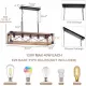Farmhouse Kitchen Island Lighting, 5-Light Dining Room Light Fixture, Farmhouse Linear Chandelier with Solid Wood for Dining Room Kitchen Bar Pool Table Farmhouse Kitchen Island Lighting, 5-Light Dining Room Light Fixture, Farmhouse Linear Chandelier with Solid Wood for Dining Room Kitchen Bar Pool Table