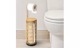  

Enhance Your Bathroom with a Freestanding Rattan Toilet Paper Holder and Storage