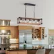 Farmhouse Kitchen Island Lighting, 5-Light Dining Room Light Fixture, Farmhouse Linear Chandelier with Solid Wood for Dining Room Kitchen Bar Pool Table Farmhouse Kitchen Island Lighting, 5-Light Dining Room Light Fixture, Farmhouse Linear Chandelier with Solid Wood for Dining Room Kitchen Bar Pool Table