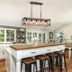 Farmhouse Kitchen Island Lighting, 5-Light Dining Room Light Fixture, Farmhouse Linear Chandelier with Solid Wood for Dining Room Kitchen Bar Pool Table Farmhouse Kitchen Island Lighting, 5-Light Dining Room Light Fixture, Farmhouse Linear Chandelier with Solid Wood for Dining Room Kitchen Bar Pool Table