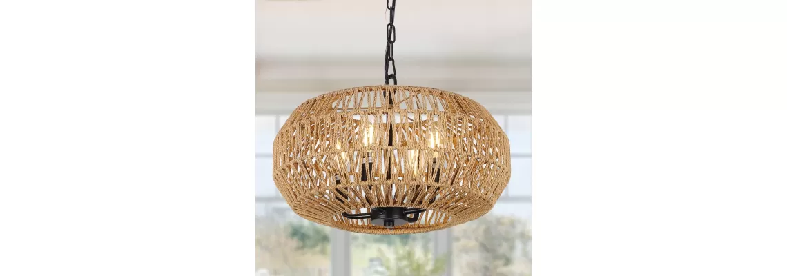 Farmhouse Rattan Pendant Lights: A Stylish Boho Chandelier for Every Room