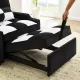 modern velvet armchair sofa couch pull out bed,3 in one convertible for living room sofa bed,black white modern velvet armchair sofa couch pull out bed,3 in one convertible for living room sofa bed,black white