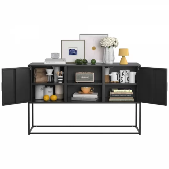 Modern Sideboard Buffet with Plenty of Storage Space - Anti-tilt mechanism, Elegant handles, Silent magnetic closure and Eco-friendly finish for kitchen, dining room and living room. Modern Sideboard Buffet with Plenty of Storage Space - Anti-tilt mechanism, Elegant handles, Silent magnetic closure and Eco-friendly finish for kitchen, dining room and living room.