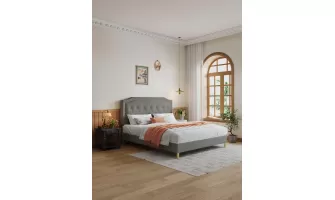 The Ultimate Guide to Queen Size Cotton Linen Mesh Mounted Beds: Stability & Easy Assembly in Dark Grey