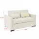 modern velvet loveseat sofa couch pull out bed,3 in one convertible for living room sofa bed,beige modern velvet loveseat sofa couch pull out bed,3 in one convertible for living room sofa bed,beige