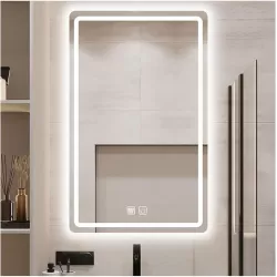LED Bathroom Mirror 24 Inchx 32 Inch, Stepless Dimmable Wall Mirrors with Anti-Fog, Shatter-Proof, Memory, 3 Colors Vanity Mirror(Horizontal/Vertical) LED Bathroom Mirror 24 Inchx 32 Inch, Stepless Dimmable Wall Mirrors with Anti-Fog, Shatter-Proof, Memory, 3 Colors Vanity Mirror(Horizontal/Vertical)