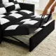 modern velvet loveseat sofa couch pull out bed,3 in one convertible for living room sofa bed,black white modern velvet loveseat sofa couch pull out bed,3 in one convertible for living room sofa bed,black white