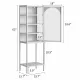Metal Glass Door Display Storage Cabinet - 5-Tier Cube Bookshelf Storage Cabinet with 3 Adjustable Shelves For kitchen, dining room, living room, bathroom, home office,White Metal Glass Door Display Storage Cabinet - 5-Tier Cube Bookshelf Storage Cabinet with 3 Adjustable Shelves For kitchen, dining room, living room, bathroom, home office,White
