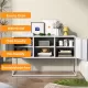 Modern Sideboard Buffet with Plenty of Storage Space - Anti-tilt mechanism, Elegant handles, Silent Magnetic closures and Eco-friendly finishes for Kitchen, Dining Room,Bed Room and Living Room Modern Sideboard Buffet with Plenty of Storage Space - Anti-tilt mechanism, Elegant handles, Silent Magnetic closures and Eco-friendly finishes for Kitchen, Dining Room,Bed Room and Living Room