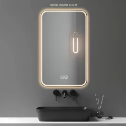 LED Bathroom Mirror 24 Inchx 32 Inch, Stepless Dimmable Wall Mirrors with Anti-Fog, Shatter-Proof, Memory, 3 Colors Vanity Mirror(Horizontal/Vertical) LED Bathroom Mirror 24 Inchx 32 Inch, Stepless Dimmable Wall Mirrors with Anti-Fog, Shatter-Proof, Memory, 3 Colors Vanity Mirror(Horizontal/Vertical)