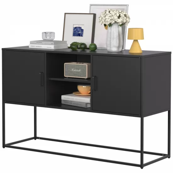 Modern Sideboard Buffet with Plenty of Storage Space - Anti-tilt mechanism, Elegant handles, Silent magnetic closure and Eco-friendly finish for kitchen, dining room and living room. Modern Sideboard Buffet with Plenty of Storage Space - Anti-tilt mechanism, Elegant handles, Silent magnetic closure and Eco-friendly finish for kitchen, dining room and living room.