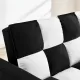 modern velvet loveseat sofa couch pull out bed,3 in one convertible for living room sofa bed,black white modern velvet loveseat sofa couch pull out bed,3 in one convertible for living room sofa bed,black white