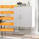 Heavy Duty Metal Buffet Sideboard Modern Steel Storage Cabinet with 2 Shelves, Free Standing Accent Cabinet with Magnetic Doors for Bedroom, Kitchen, and Home Office, Anti-Tip Design Easy Assemble Heavy Duty Metal Buffet Sideboard Modern Steel Storage Cabinet with 2 Shelves, Free Standing Accent Cabinet with Magnetic Doors for Bedroom, Kitchen, and Home Office, Anti-Tip Design Easy Assemble