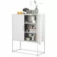 Heavy Duty Metal Buffet Sideboard Modern Steel Storage Cabinet with 2 Shelves, Free Standing Accent Cabinet with Magnetic Doors for Bedroom, Kitchen, and Home Office, Anti-Tip Design Easy Assemble Heavy Duty Metal Buffet Sideboard Modern Steel Storage Cabinet with 2 Shelves, Free Standing Accent Cabinet with Magnetic Doors for Bedroom, Kitchen, and Home Office, Anti-Tip Design Easy Assemble