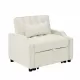modern velvet armchair sofa couch pull out bed,3 in one convertible for living room sofa bed,beige modern velvet armchair sofa couch pull out bed,3 in one convertible for living room sofa bed,beige