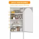 Metal Glass Door Display Storage Cabinet - 5-Tier Cube Bookshelf Storage Cabinet with 3 Adjustable Shelves For kitchen, dining room, living room, bathroom, home office,White Metal Glass Door Display Storage Cabinet - 5-Tier Cube Bookshelf Storage Cabinet with 3 Adjustable Shelves For kitchen, dining room, living room, bathroom, home office,White