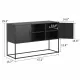 Modern Sideboard Buffet with Plenty of Storage Space - Anti-tilt mechanism, Elegant handles, Silent magnetic closure and Eco-friendly finish for kitchen, dining room and living room. Modern Sideboard Buffet with Plenty of Storage Space - Anti-tilt mechanism, Elegant handles, Silent magnetic closure and Eco-friendly finish for kitchen, dining room and living room.