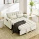 modern velvet loveseat sofa couch pull out bed,3 in one convertible for living room sofa bed,beige modern velvet loveseat sofa couch pull out bed,3 in one convertible for living room sofa bed,beige