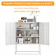 Heavy Duty Metal Buffet Sideboard Modern Steel Storage Cabinet with 2 Shelves, Free Standing Accent Cabinet with Magnetic Doors for Bedroom, Kitchen, and Home Office, Anti-Tip Design Easy Assemble Heavy Duty Metal Buffet Sideboard Modern Steel Storage Cabinet with 2 Shelves, Free Standing Accent Cabinet with Magnetic Doors for Bedroom, Kitchen, and Home Office, Anti-Tip Design Easy Assemble