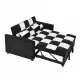 modern velvet loveseat sofa couch pull out bed,3 in one convertible for living room sofa bed,black white modern velvet loveseat sofa couch pull out bed,3 in one convertible for living room sofa bed,black white