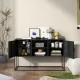 Modern Sideboard Buffet with Plenty of Storage Space - Anti-tilt mechanism, Elegant handles, Silent magnetic closure and Eco-friendly finish for kitchen, dining room and living room. Modern Sideboard Buffet with Plenty of Storage Space - Anti-tilt mechanism, Elegant handles, Silent magnetic closure and Eco-friendly finish for kitchen, dining room and living room.