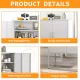 Heavy Duty Metal Buffet Sideboard Modern Steel Storage Cabinet with 2 Shelves, Free Standing Accent Cabinet with Magnetic Doors for Bedroom, Kitchen, and Home Office, Anti-Tip Design Easy Assemble Heavy Duty Metal Buffet Sideboard Modern Steel Storage Cabinet with 2 Shelves, Free Standing Accent Cabinet with Magnetic Doors for Bedroom, Kitchen, and Home Office, Anti-Tip Design Easy Assemble