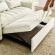 modern velvet loveseat sofa couch pull out bed,3 in one convertible for living room sofa bed,beige modern velvet loveseat sofa couch pull out bed,3 in one convertible for living room sofa bed,beige