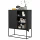 Heavy Duty Metal Buffet Sideboard Modern Steel Storage Cabinet with 2 Shelves, Free Standing Accent Cabinet with Magnetic Doors for Bedroom, Kitchen, and Home Office, Anti-Tip Design Easy Assemble Heavy Duty Metal Buffet Sideboard Modern Steel Storage Cabinet with 2 Shelves, Free Standing Accent Cabinet with Magnetic Doors for Bedroom, Kitchen, and Home Office, Anti-Tip Design Easy Assemble